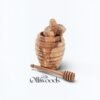 Set of hand-carved olive wood honey dippers