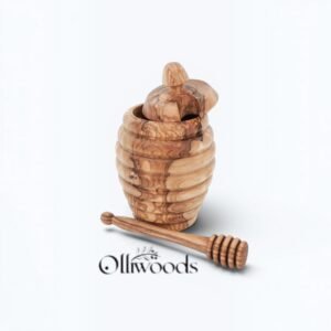 Olive Wood Honey Dipper Set Set of hand-carved olive wood honey dippers