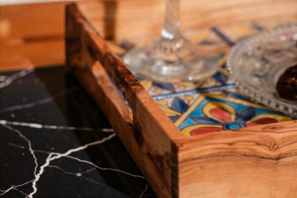 DSC00662 Olive Wood Ceramic Serving Tray