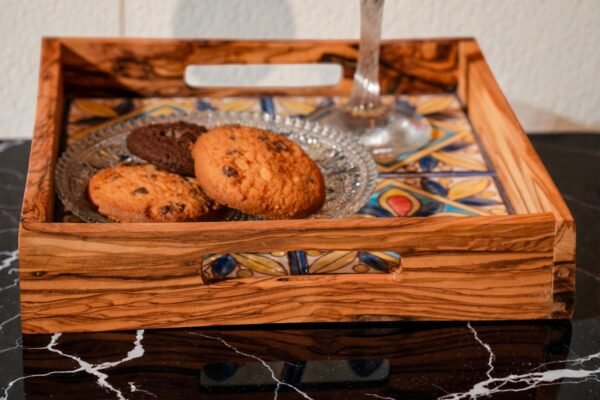 DSC00668 (1) Olive Wood Ceramic Serving Tray