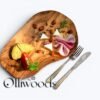 Olive Wood Oval Serving Platter Olive wood oval serving platter, Carthage Collection
