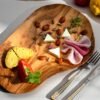 DSC01127 (4) Olive wood oval serving platter with charcuterie spread