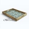 Olive Wood Ceramic Serving Tray - Large Olive wood ceramic serving tray, large size