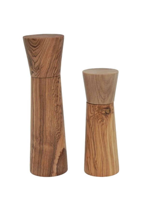 DSC06808 Olive Wood Mechanism Lidded Salt Cellar
