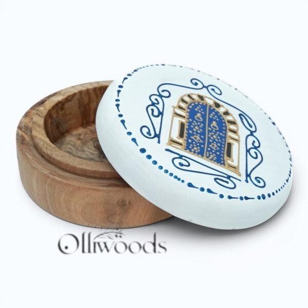 Olive Wood Large Hand-Painted Jewelry Box Large hand-painted olive wood jewelry box