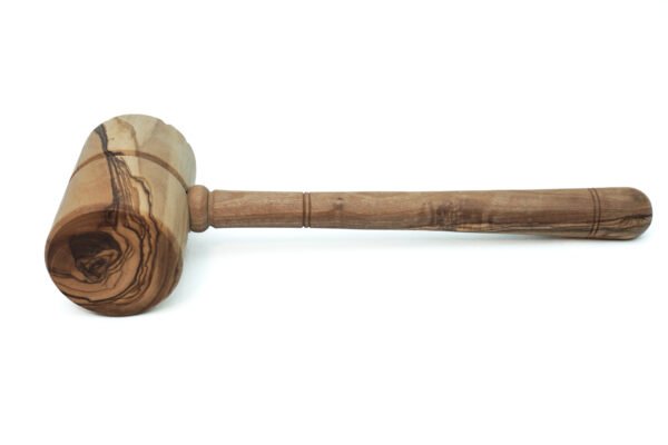 DSC07053 Olive wood meat tenderizer, side view