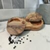 Lidded Salt Cellar Handmade Olive Wood Salt Cellar "Atlas Series” Lidded Salt Cellar Handmade Olive Wood Salt Cellar "Atlas Series”