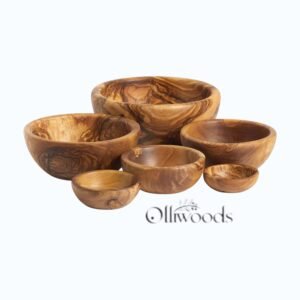 Olive Wood Set of 6 Bowls Set of 6 olive wood bowls