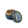Olive wood painted jewelry box, front view