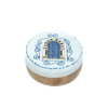 rond painted Jewelry Holder white small 2 Olive wood large jewelry box, side view