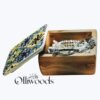 Olive Wood Storage Box with Ceramic Lid Olive wood storage box with ceramic lid