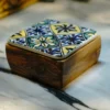 18 (1) Olive wood storage box, top view