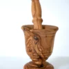 Olive Wood Mortar and Pestle - Grain Detail Olive wood mortar and pestle, close-up of wood grain