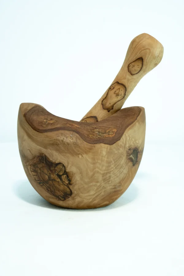 DSC06496 Olive wood mortar and pestle, close-up of grain