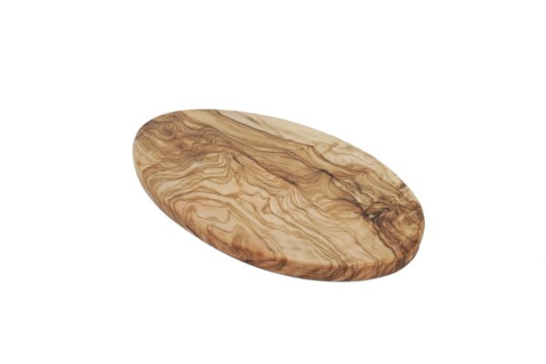 DSC06823 Olive wood round cheese board, close-up of grain