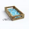 Olive Wood Ceramic Serving Tray Olive wood ceramic serving tray, small size