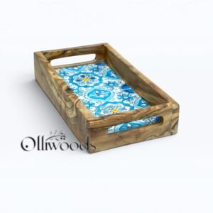 Olive Wood Ceramic Serving Tray Olive wood ceramic serving tray, small size