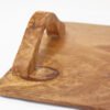 Olive wood serving tray, close-up of handle
