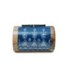 Olive wood keepsake box, open lid interior