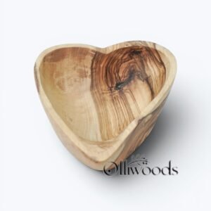 Olive Wood Heart-Shaped Bowl Olive wood heart-shaped bowl