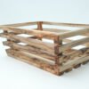 DSC07228 Olive wood storage crate, close-up of slatted sides