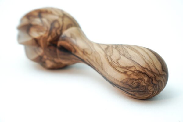 DSC07268 Olive wood citrus juicer, close-up of grain