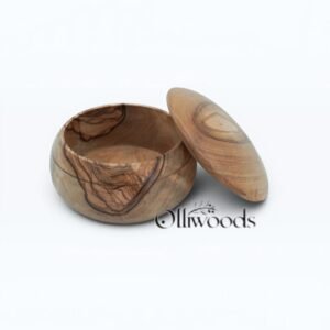 Olive wood jewelry box, natural finish